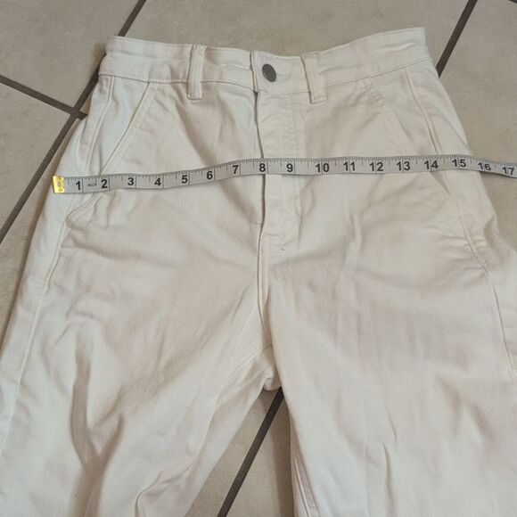 Everlane Cropped Wide Leg Short Jean White Pants Size 2S - Picture 8 of 9
